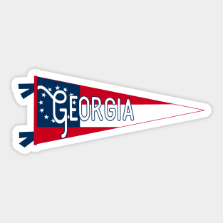 Georgia Flag Pennant Sticker